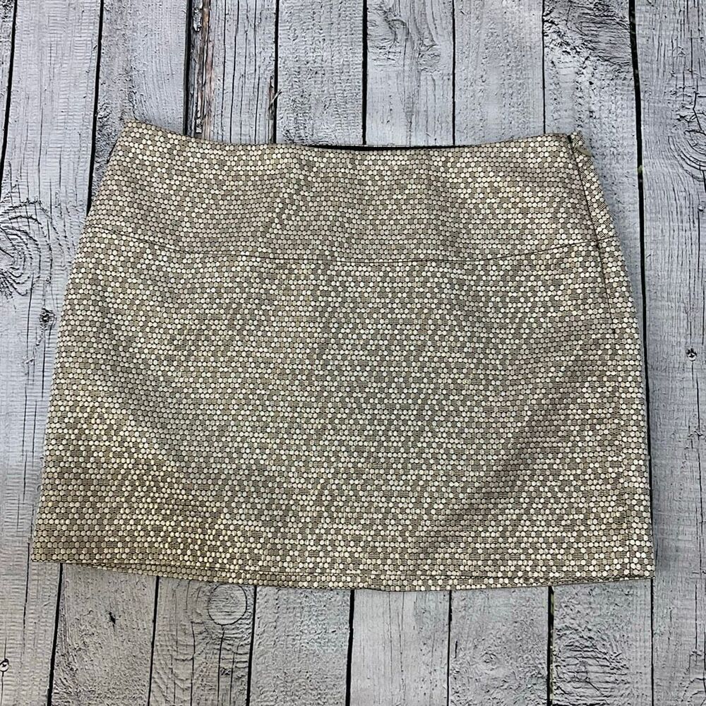 EXPRESS Gold Mini Skirt